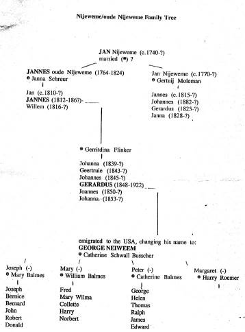  Gramma Balmes' (Neiweem) Family Tree 