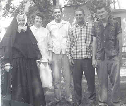 Sister Consilia, Auntie Colette, Daddy, Uncle Harry and Uncle Norbie