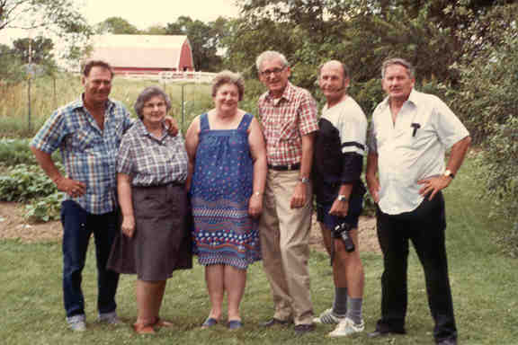Jackie, Sister Consilia, Auntie Colette, Daddy, Uncle Harry, and Uncle Norbie